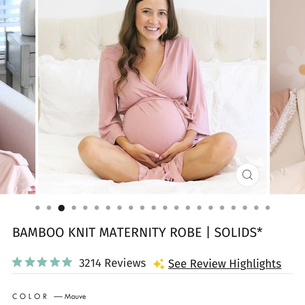 Pink Bamboo Knit Robe with Wrap Design